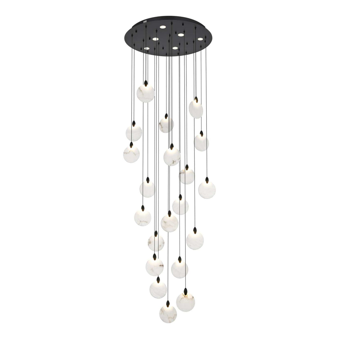 Avery Crystal Chandelier in Black by Elegant