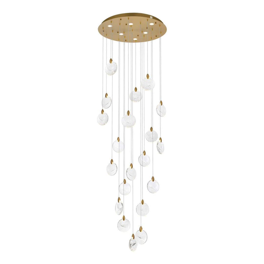 Avery Crystal Chandelier in Satin Gold by Elegant