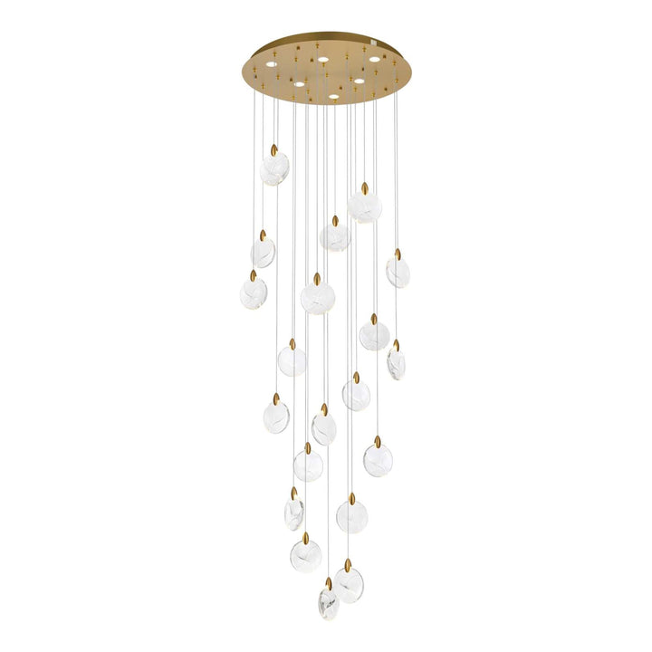 Avery Crystal Chandelier in Satin Gold by Elegant