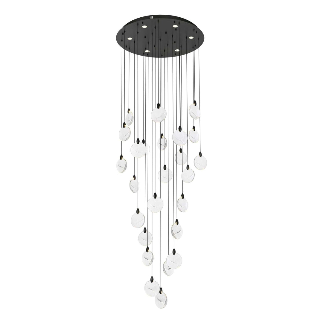 Avery Crystal Chandelier in Black by Elegant