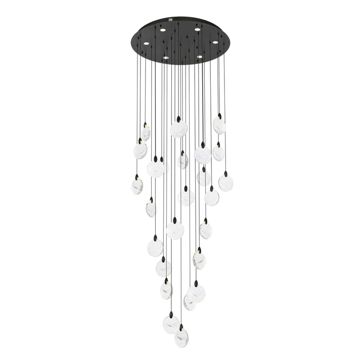 Avery Crystal Chandelier in Black by Elegant