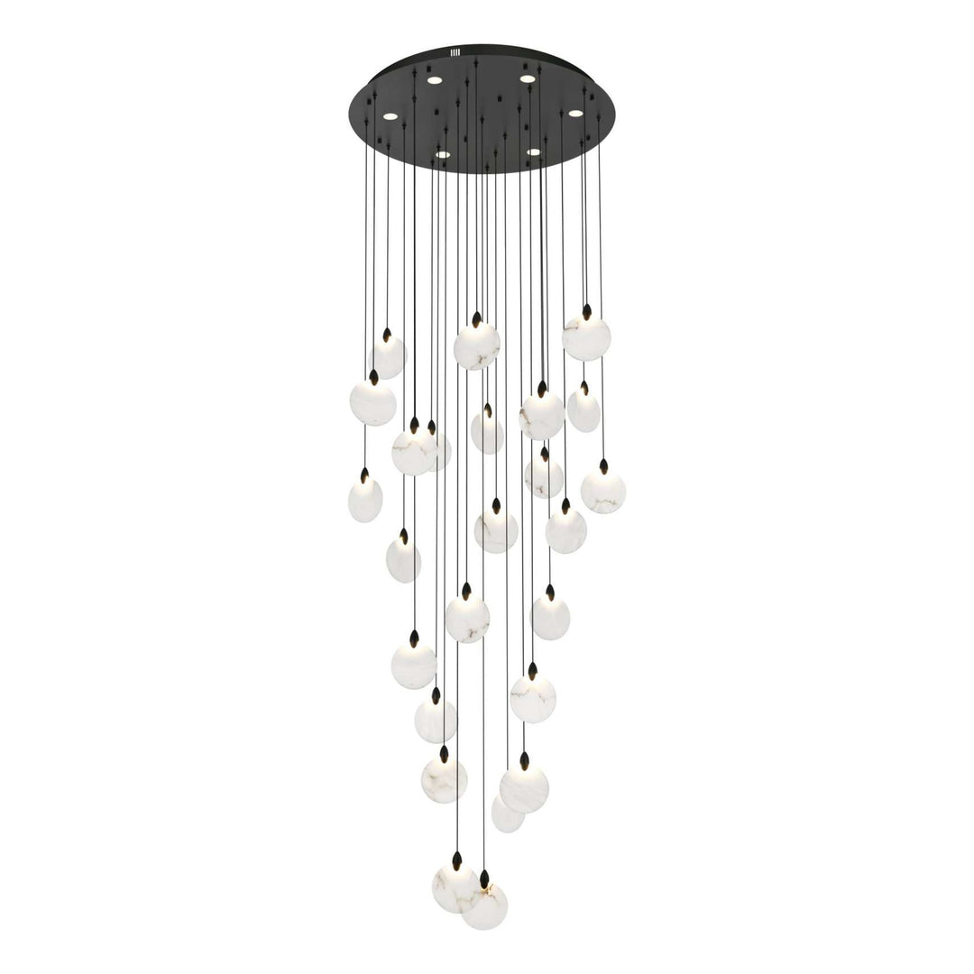 Avery Crystal Chandelier in Black by Elegant