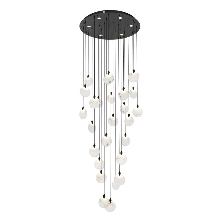 Avery Crystal Chandelier in Black by Elegant