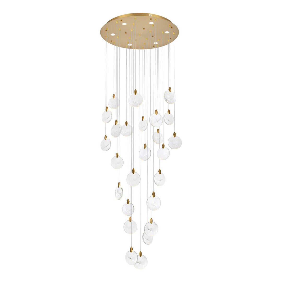 Avery Crystal Chandelier in Satin Gold by Elegant