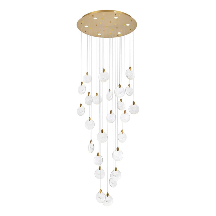 Avery Crystal Chandelier in Satin Gold by Elegant