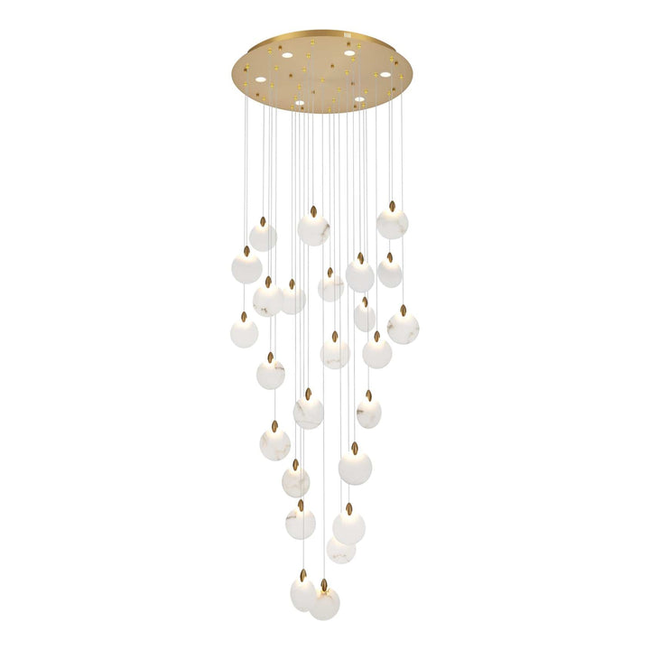 Avery Crystal Chandelier in Satin Gold by Elegant