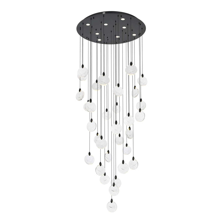 Avery Crystal Chandelier in Black by Elegant