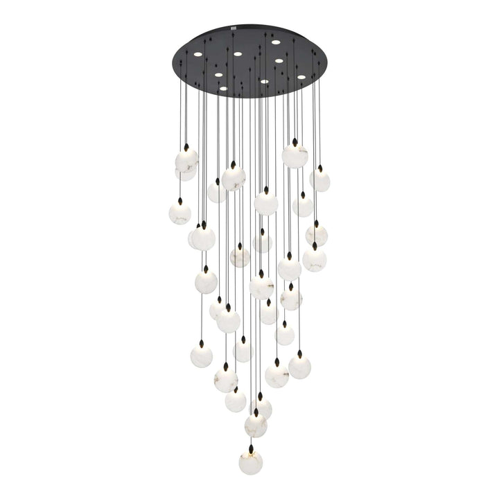 Avery Crystal Chandelier in Black by Elegant