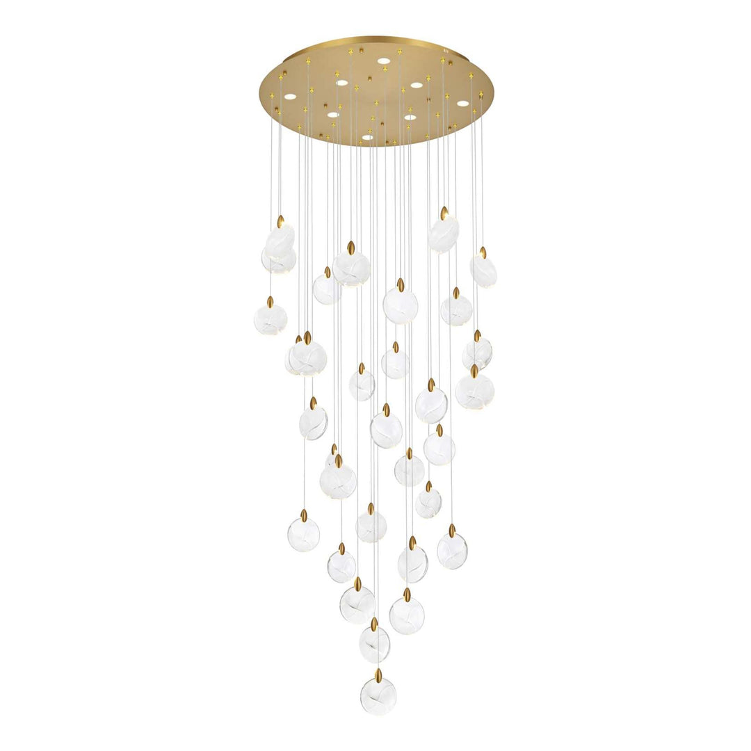 Avery Crystal Chandelier in Satin Gold by Elegant
