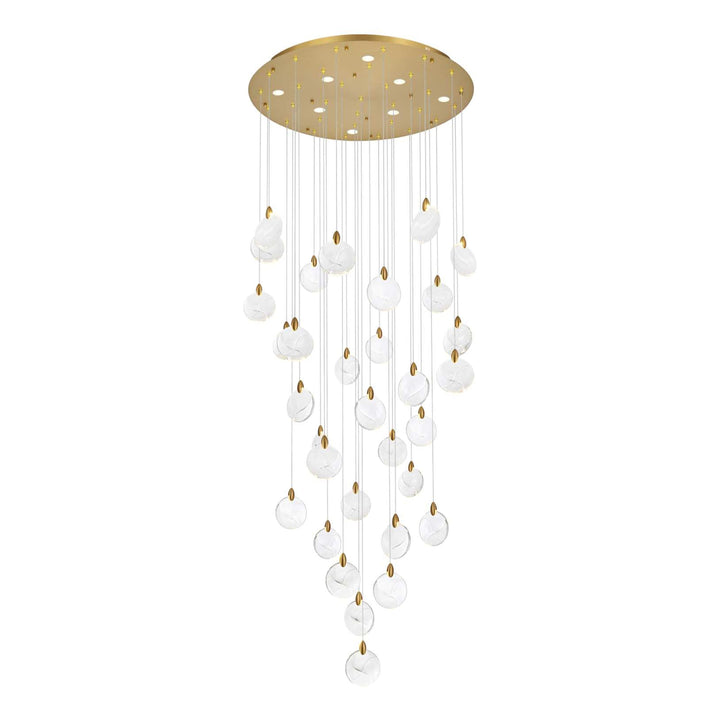Avery Crystal Chandelier in Satin Gold by Elegant