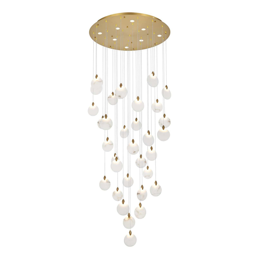Avery Crystal Chandelier in Satin Gold by Elegant