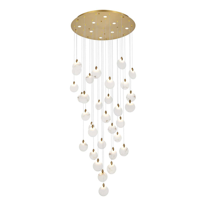 Avery Crystal Chandelier in Satin Gold by Elegant