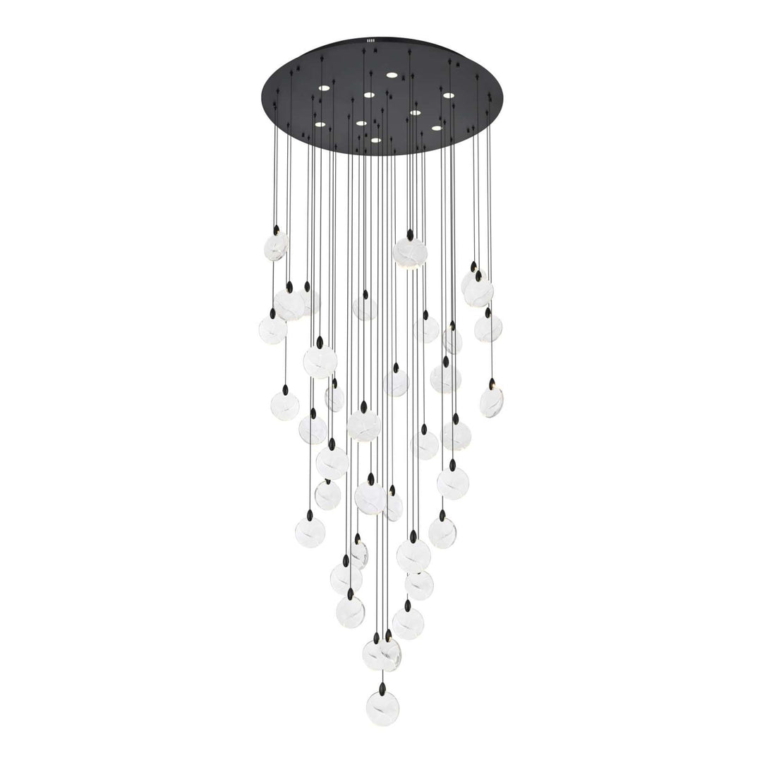 Avery Crystal Chandelier in Black by Elegant