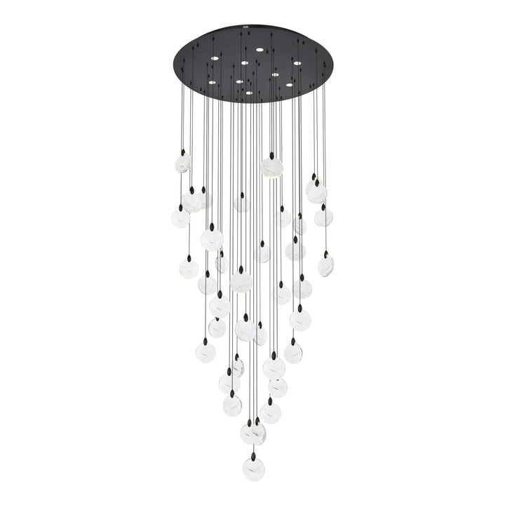 Avery Crystal Chandelier in Black by Elegant