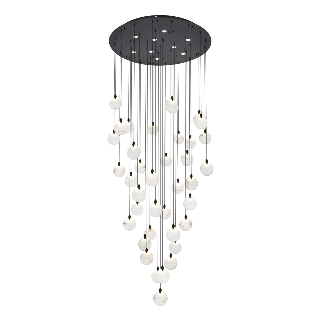 Avery Crystal Chandelier in Black by Elegant