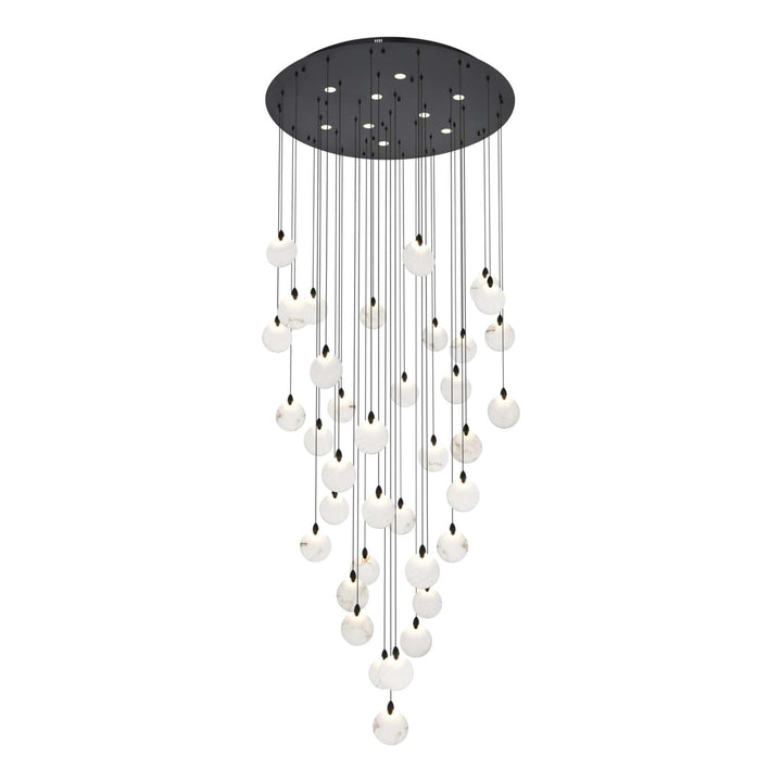 Avery Crystal Chandelier in Black by Elegant