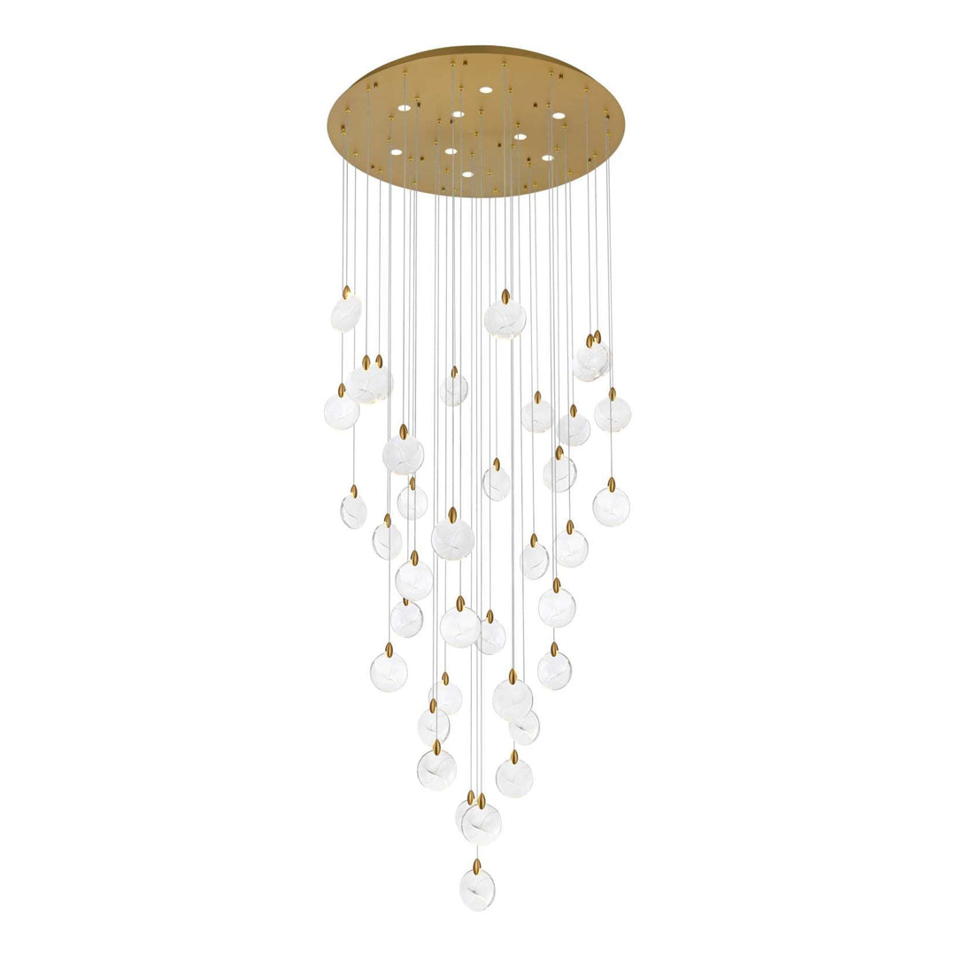 Avery Crystal Chandelier in Satin Gold by Elegant