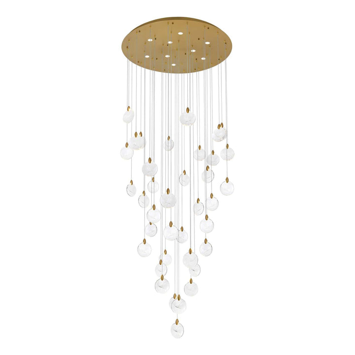 Avery Crystal Chandelier in Satin Gold by Elegant