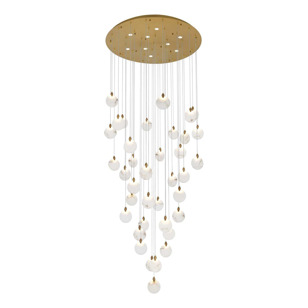 Avery Crystal Chandelier in Satin Gold by Elegant