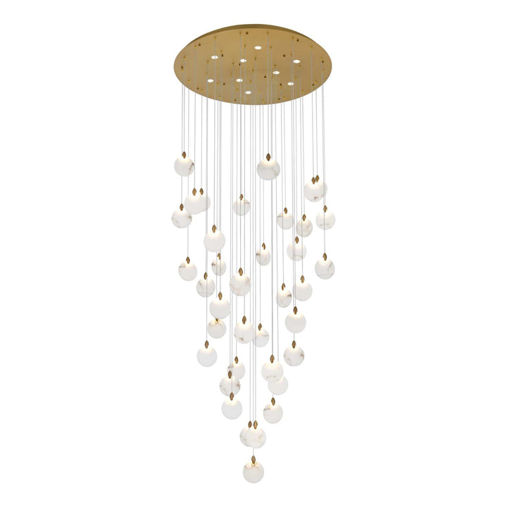 Avery Crystal Chandelier in Satin Gold by Elegant