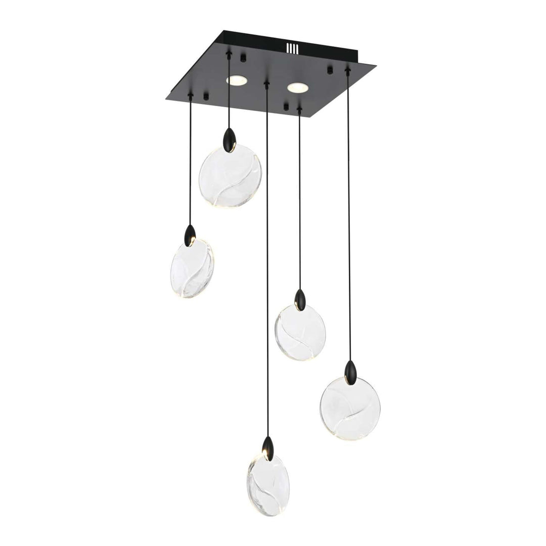 Avery Crystal Pendant in Black by Elegant