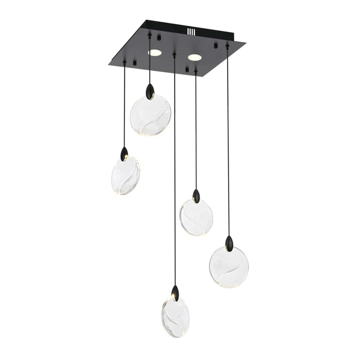 Avery Crystal Pendant in Black by Elegant