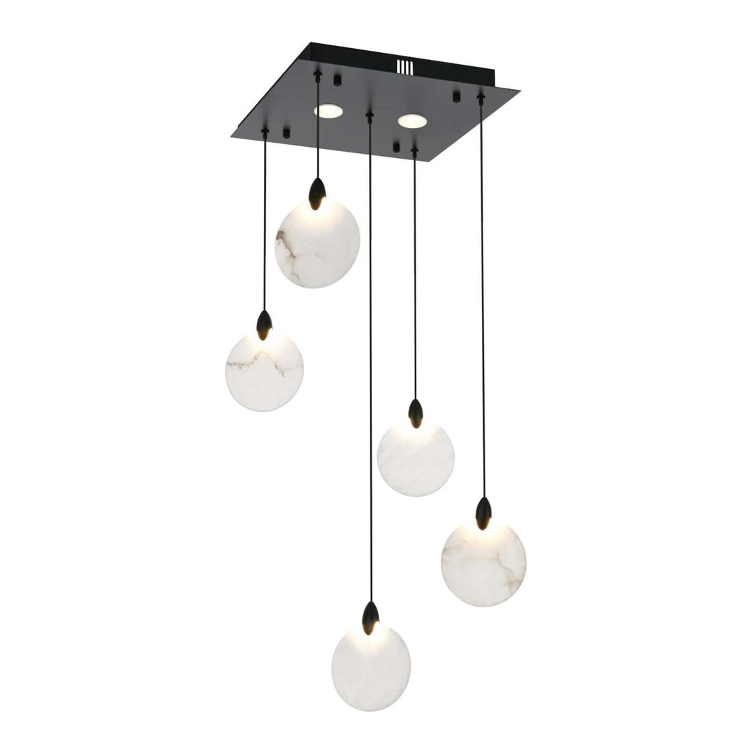 Avery Crystal Pendant in Black by Elegant