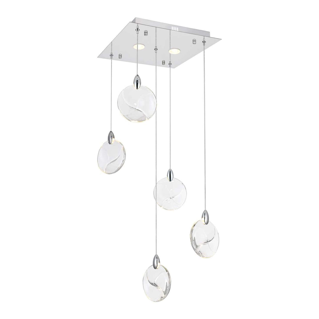 Avery Crystal Pendant in Chrome by Elegant