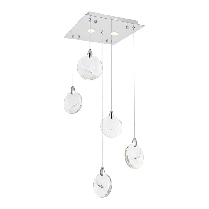 Avery Crystal Pendant in Chrome by Elegant