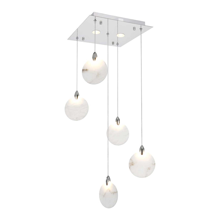 Avery Crystal Pendant in Chrome by Elegant