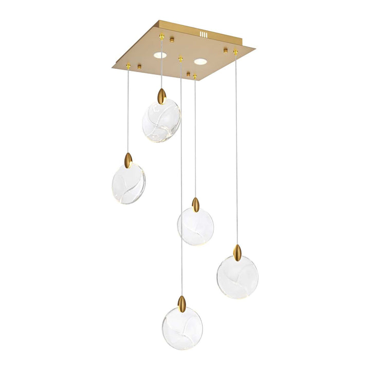 Avery Crystal Pendant in Satin Gold by Elegant