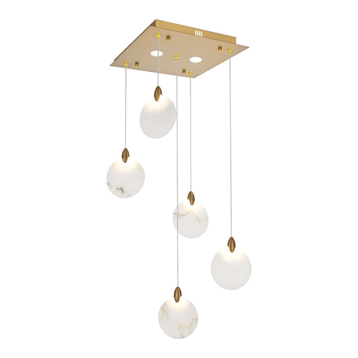 Avery Crystal Pendant in Satin Gold by Elegant