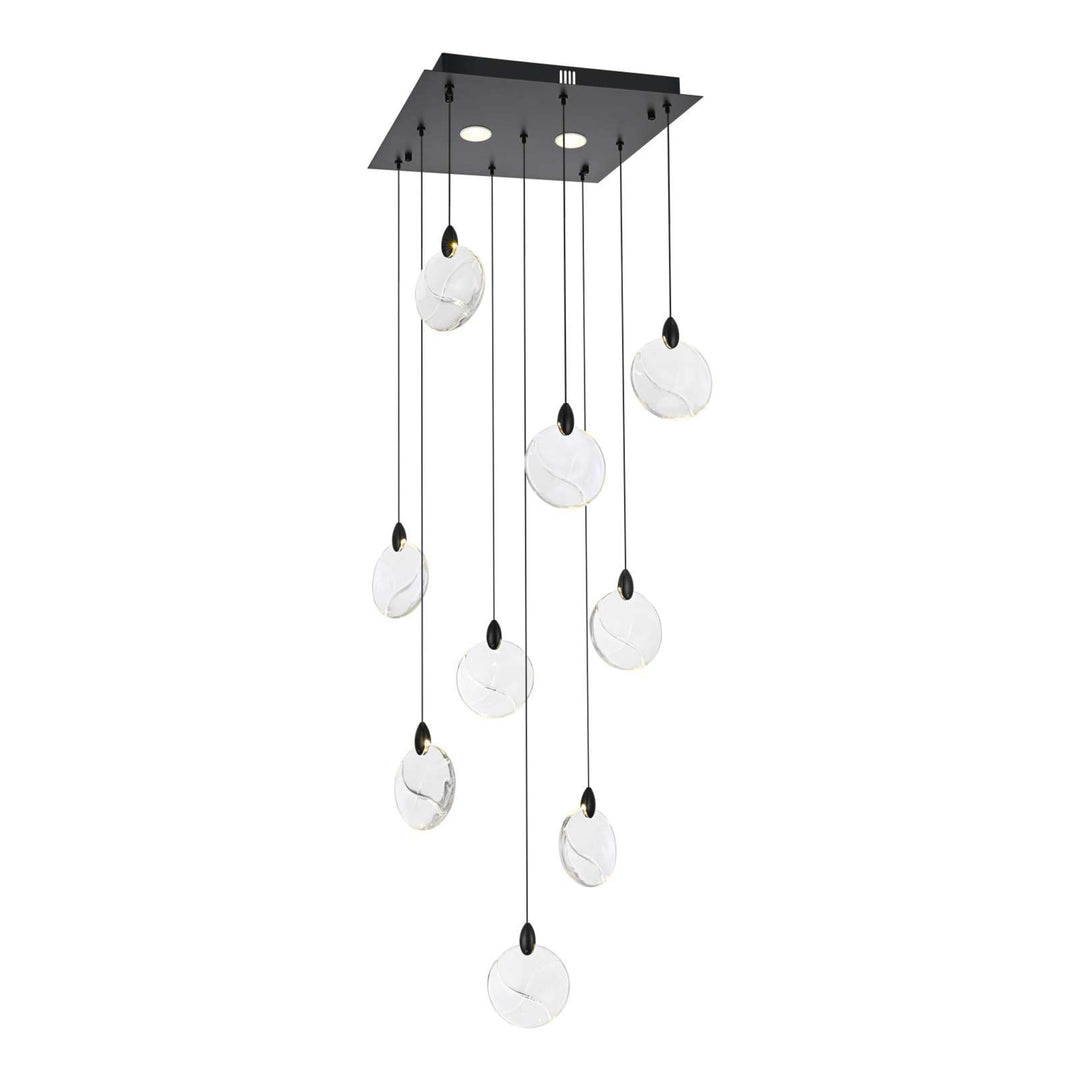 Avery Crystal Pendant in Black by Elegant