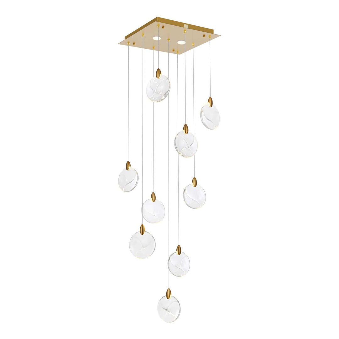 Avery Crystal Pendant in Satin Gold by Elegant