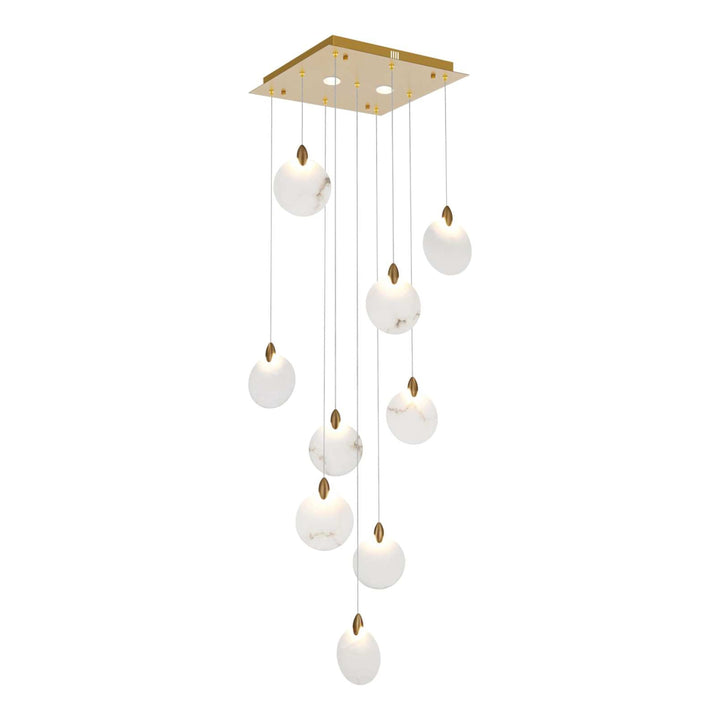 Avery Crystal Pendant in Satin Gold by Elegant