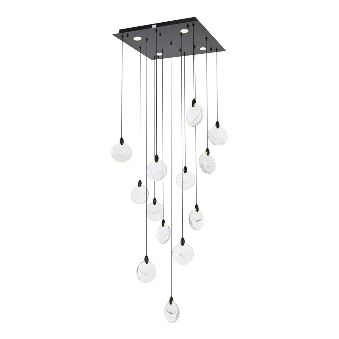 Avery Crystal Pendant in Black by Elegant