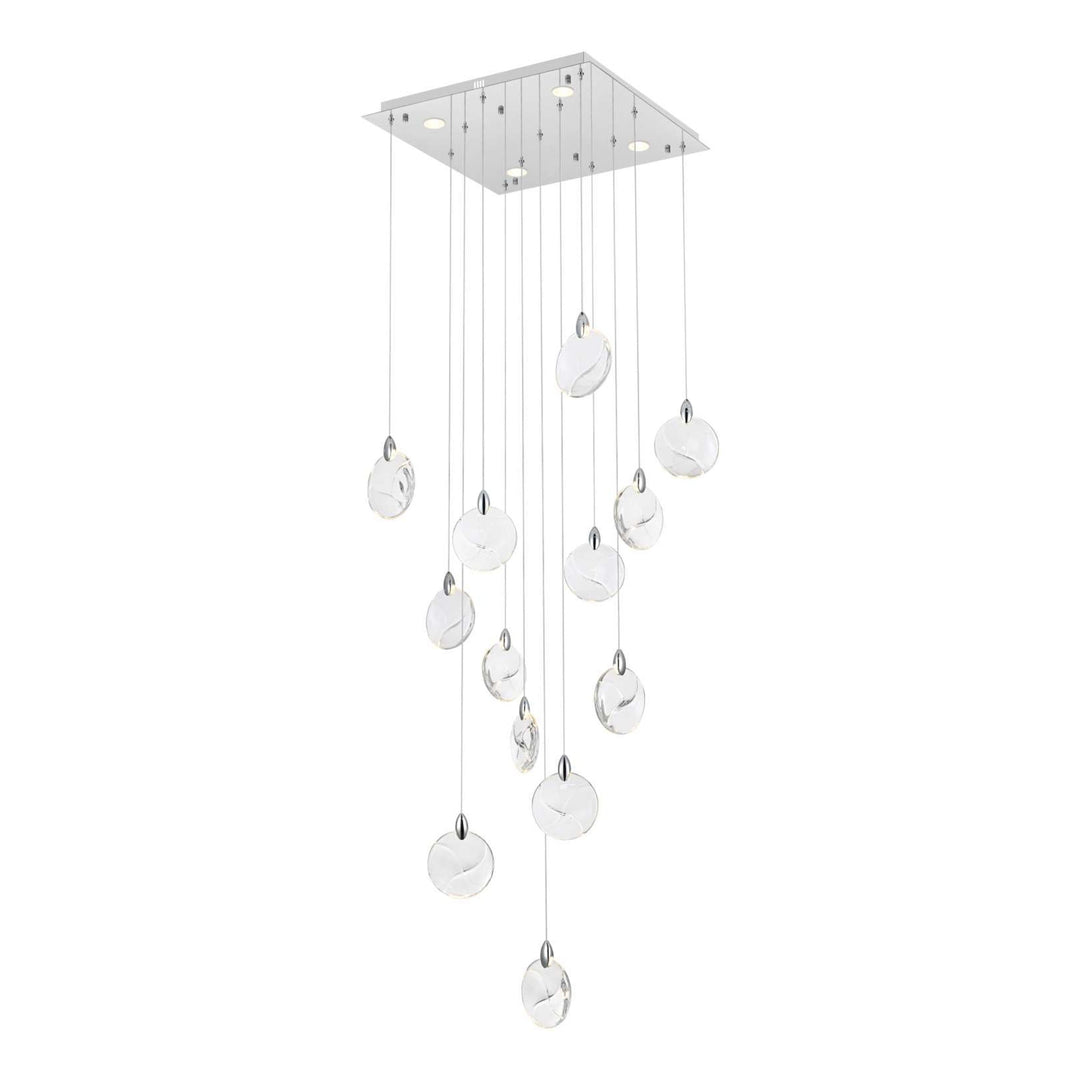 Avery Crystal Pendant in Chrome by Elegant