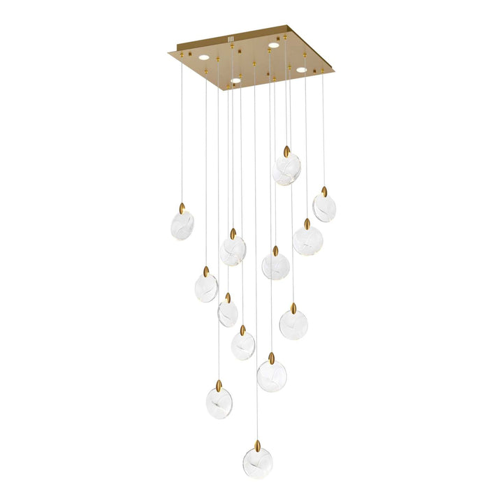 Avery Crystal Pendant in Satin Gold by Elegant