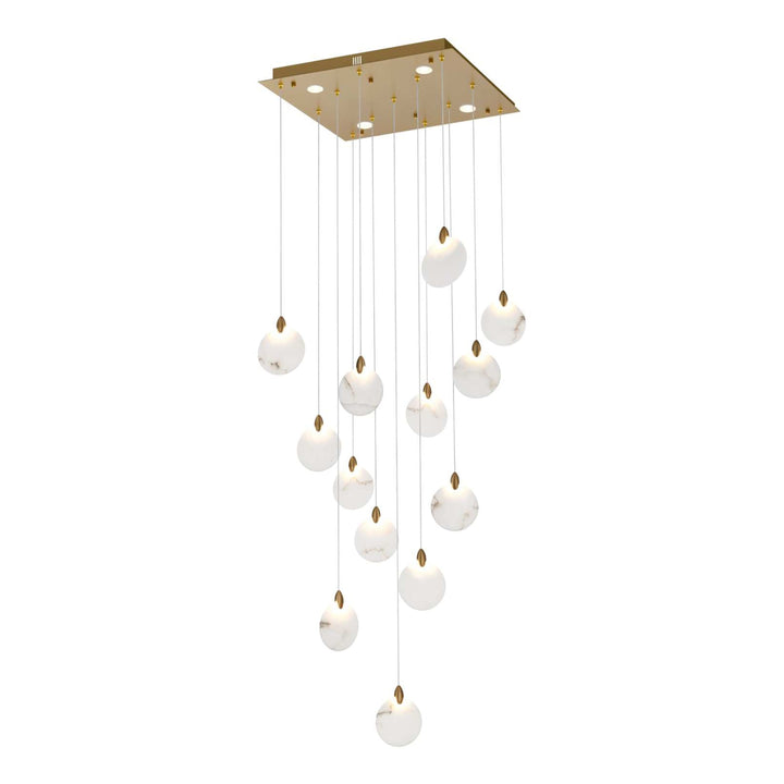 Avery Crystal Pendant in Satin Gold by Elegant