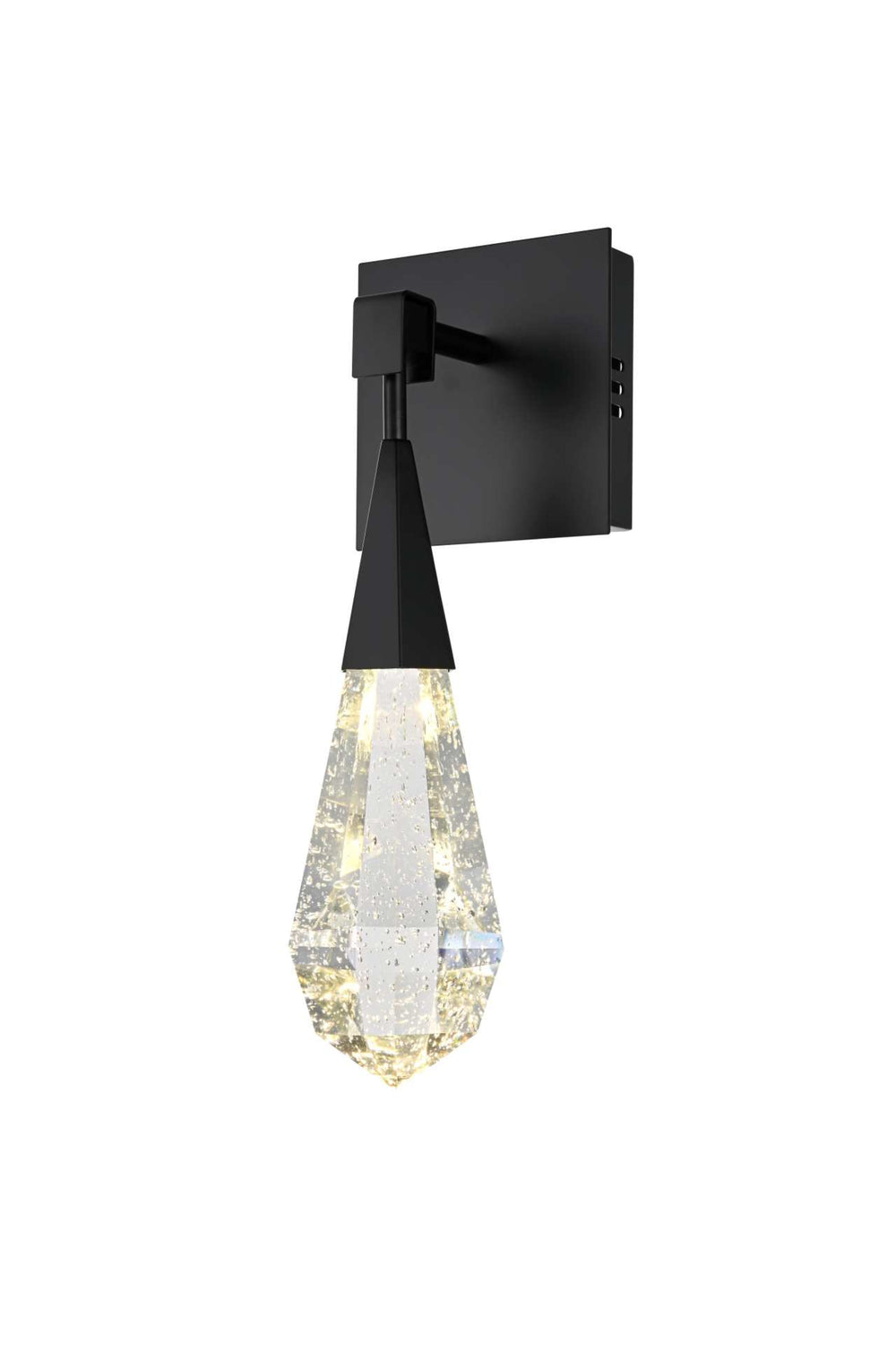 Amora Crystal Wall Sconce by Elegant - view 2