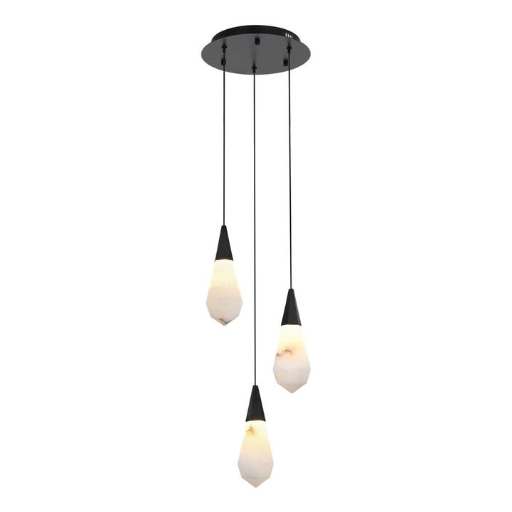 Amora Crystal Pendant in Black by Elegant
