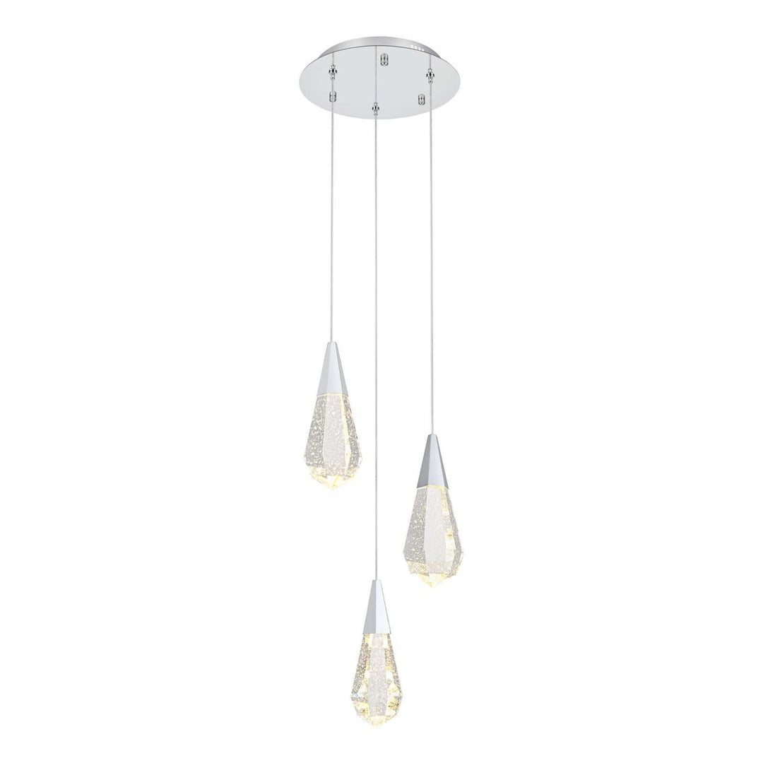 Amora Crystal Pendant in Chrome by Elegant