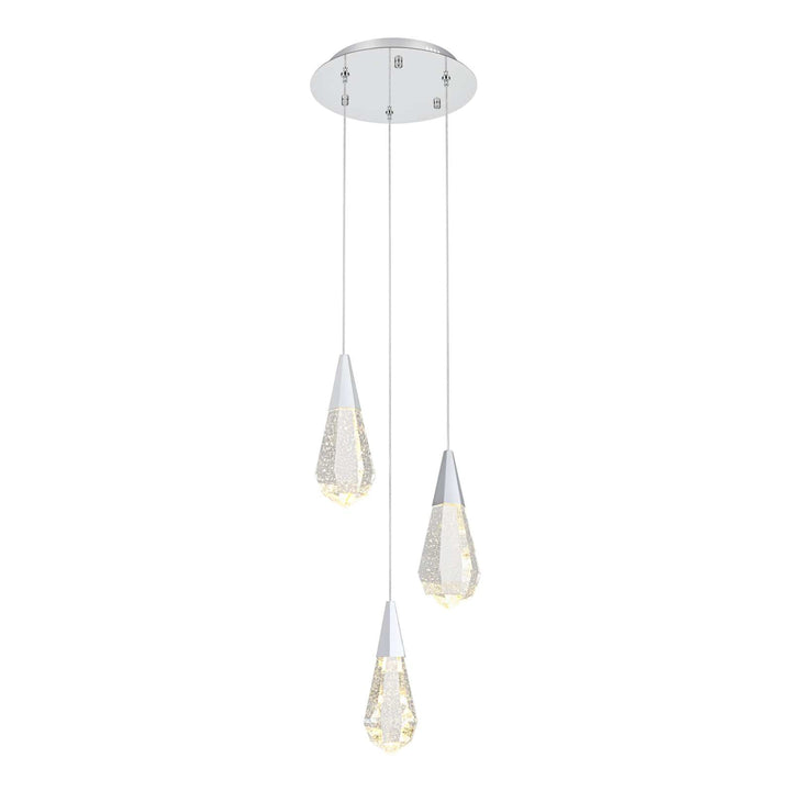 Amora Crystal Pendant in Chrome by Elegant