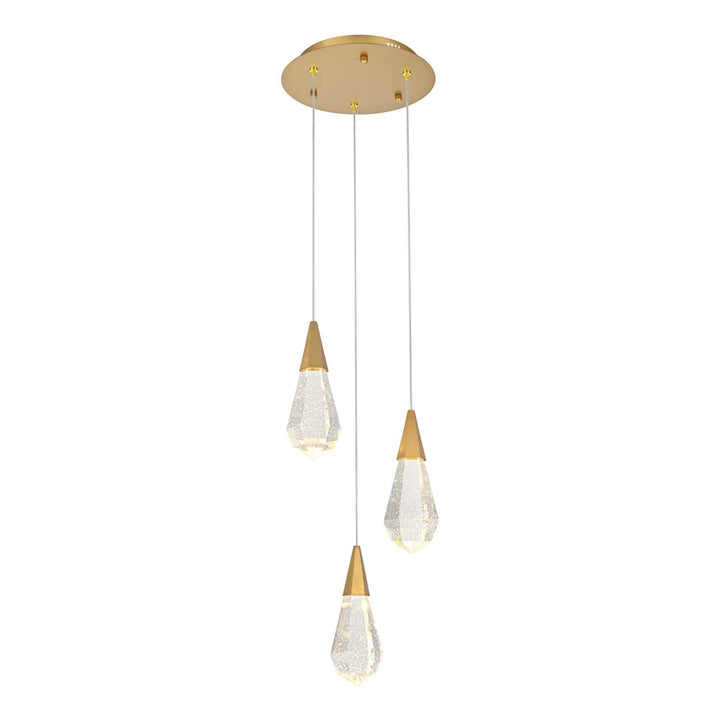 Amora Crystal Pendant in Satin Gold by Elegant