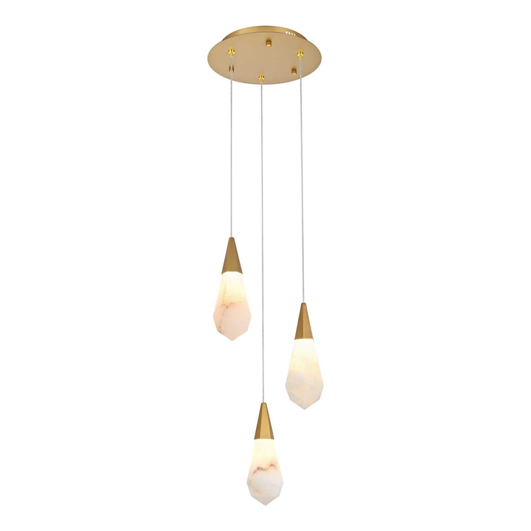 Amora Crystal Pendant in Satin Gold by Elegant
