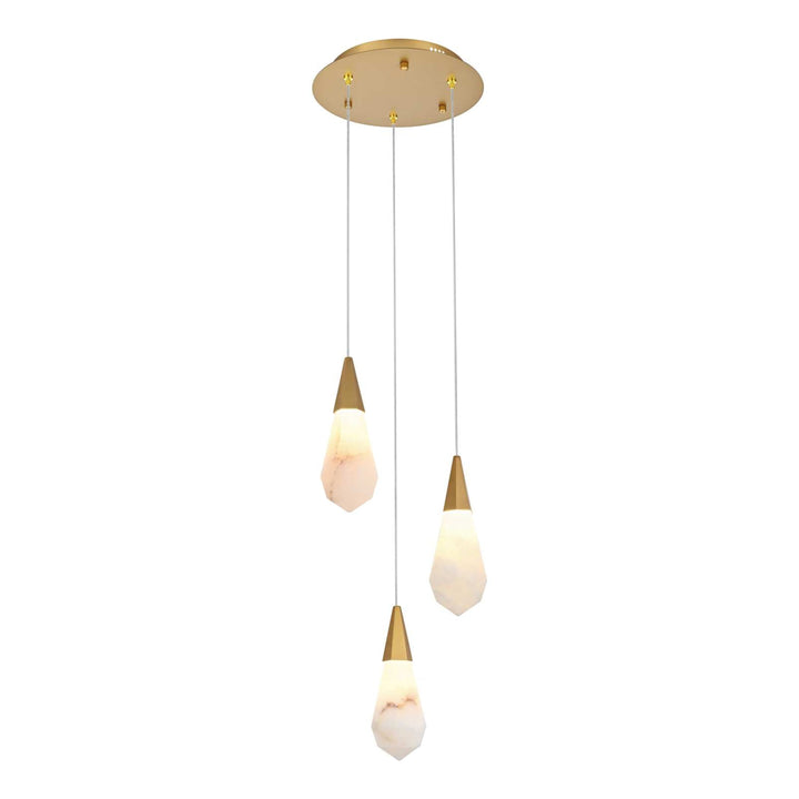 Amora Crystal Pendant in Satin Gold by Elegant