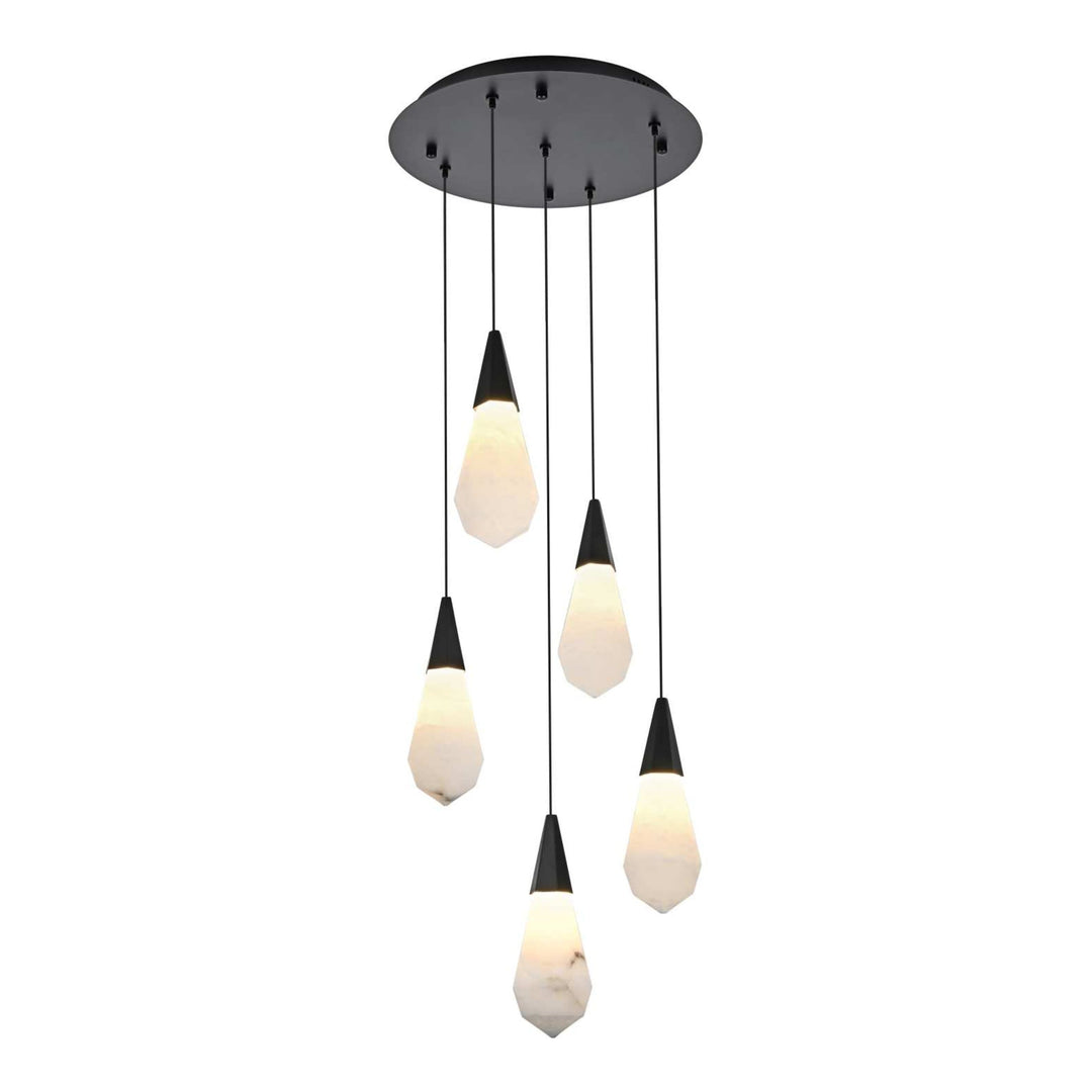 Amora Crystal Pendant in Black by Elegant