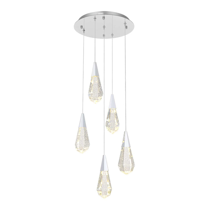 Amora Crystal Pendant in Chrome by Elegant
