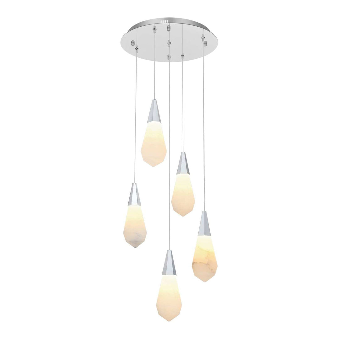 Amora Crystal Pendant in Chrome by Elegant