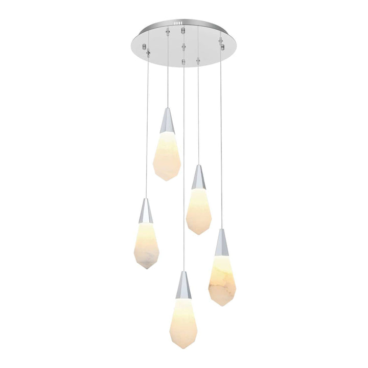 Amora Crystal Pendant in Chrome by Elegant
